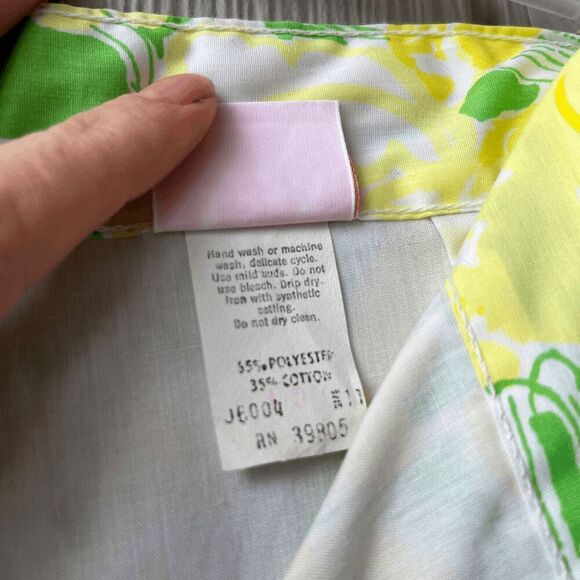 Vintage 60s/70s Lilly Pulitzer Floral Wide-Leg Pants, High-Waist - Picture 9 of 12